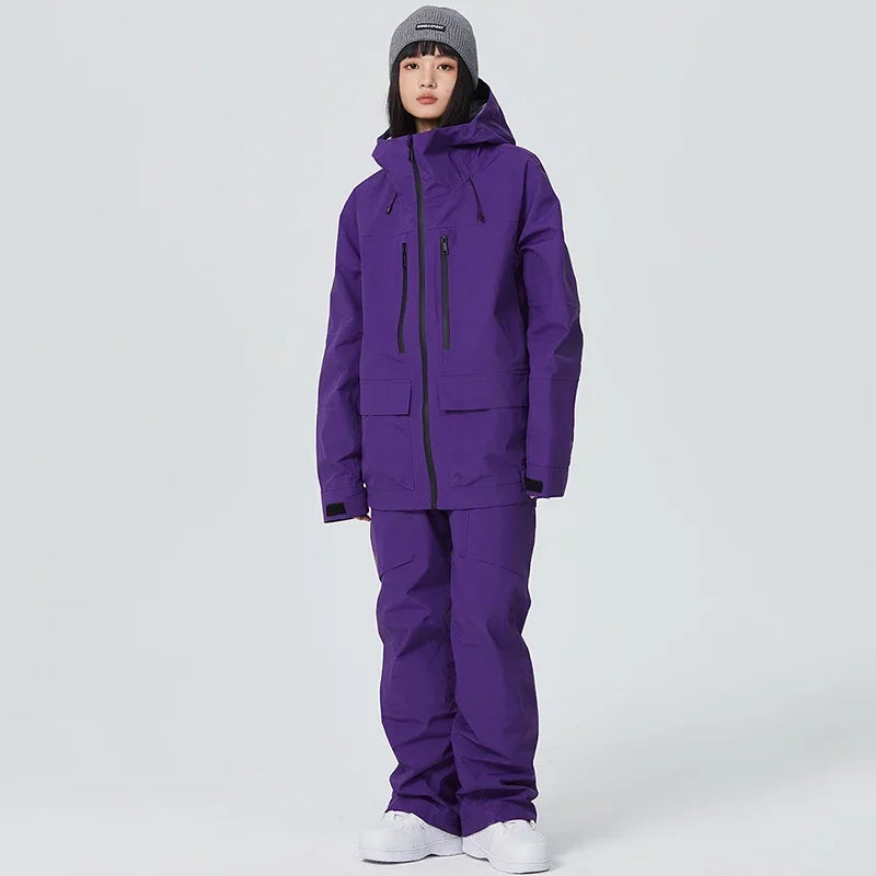 Winter Snowboard Wear Tracksuit New Windproof 2025 Women Ski Clothing Men Outdoor Sport Snow Jacket Pant Sets Couple Skiing Suit