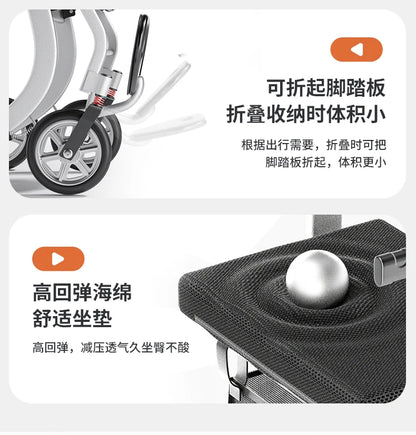Assist Devices Senior Chairs Luggage Trolley Portable Device Senior Chairs Hand Brake Krzesło Prysznicowe Senior Furniture