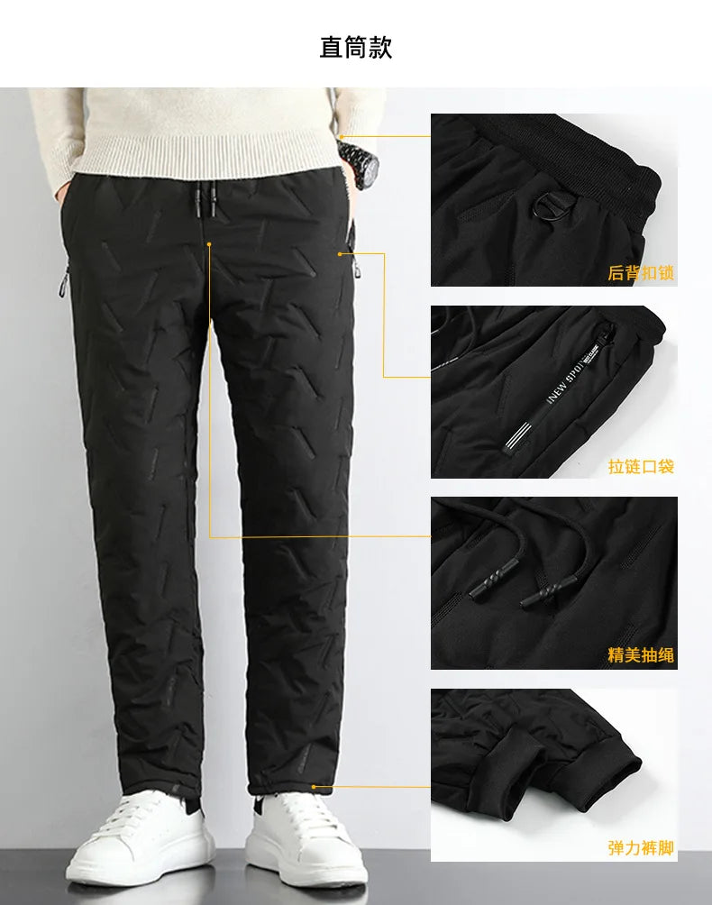 Lamb Plush Cotton Jacket and Winter Pants for Men Plush and Thickened Two-piece Warm Set Cross-border Large Size Coat and Pants