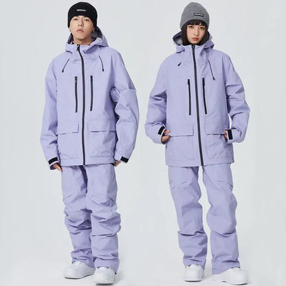 Winter Snowboard Wear Tracksuit New Windproof 2025 Women Ski Clothing Men Outdoor Sport Snow Jacket Pant Sets Couple Skiing Suit
