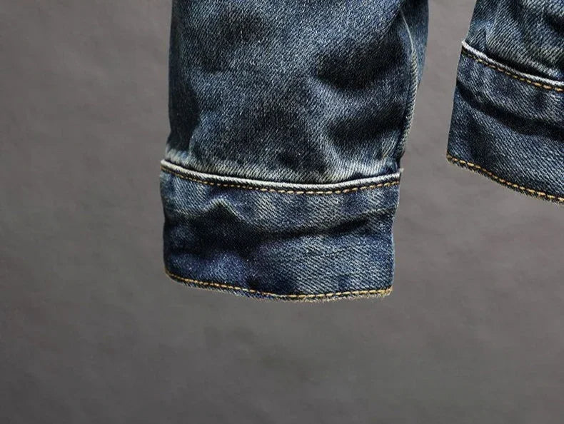 Trendy With Embroidery Autumn Male Jean Coats Designer Y2k Clothing Cheap Price Stylish Cowgirl Aesthetic Low Men's Denim Jacket