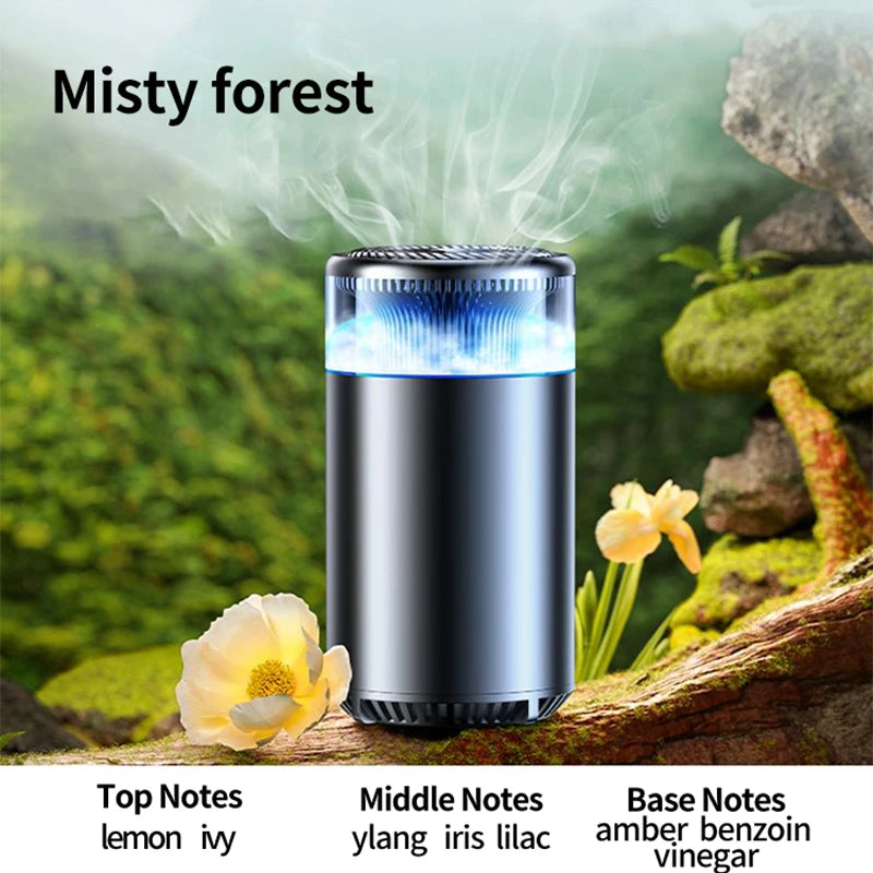 CAFELE Smart Car Air Freshener Diffuse Aromatherapy By Ultrasonic Atomization Auto On/Off Built-in Battery Long Lasting Fresh