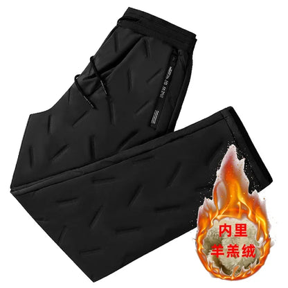 Lamb Plush Cotton Jacket and Winter Pants for Men Plush and Thickened Two-piece Warm Set Cross-border Large Size Coat and Pants