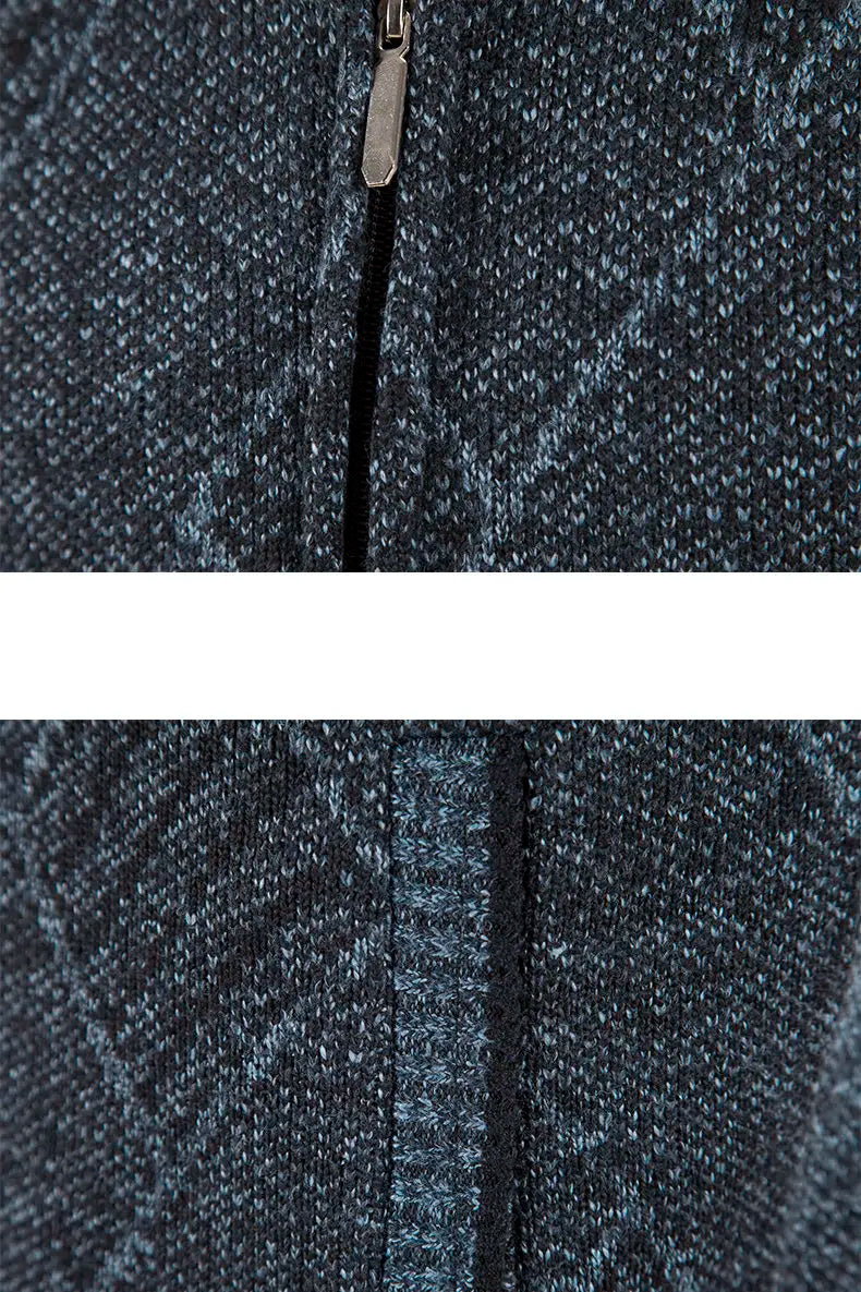 Men Wool Sweaters Vest 2024 Autumn Winter Fleece Warm Casual Zipper Cashmere Sleeveless Solid Knitted Sweater Veste Men Clothes