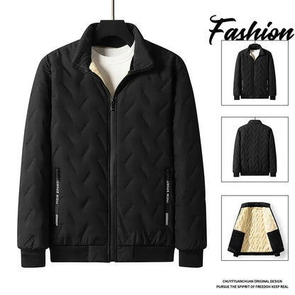 Lamb Plush Cotton Jacket and Winter Pants for Men Plush and Thickened Two-piece Warm Set Cross-border Large Size Coat and Pants