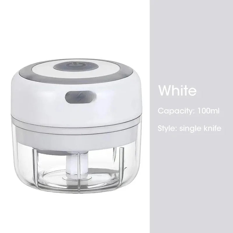 100ML/250ML Mini Electric Garlic Chopper USB Meat Grinder Garlic Masher Machine Sturdy Durable Crushed Ginger Vegetable Crusher