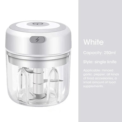100ML/250ML Mini Electric Garlic Chopper USB Meat Grinder Garlic Masher Machine Sturdy Durable Crushed Ginger Vegetable Crusher