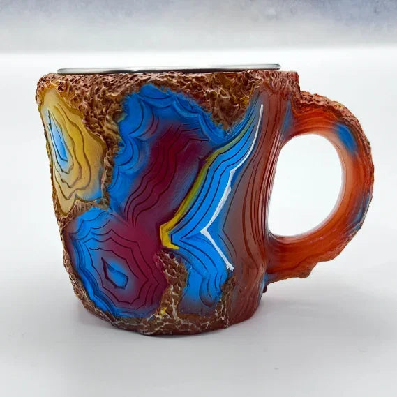 Imitation Mineral Crystal Coffee Mug Simulation Mineral Crystal Resin Coffee Cups Stylish Water Cup Birthday Christmas Gifts