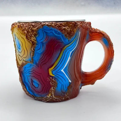 Imitation Mineral Crystal Coffee Mug Simulation Mineral Crystal Resin Coffee Cups Stylish Water Cup Birthday Christmas Gifts