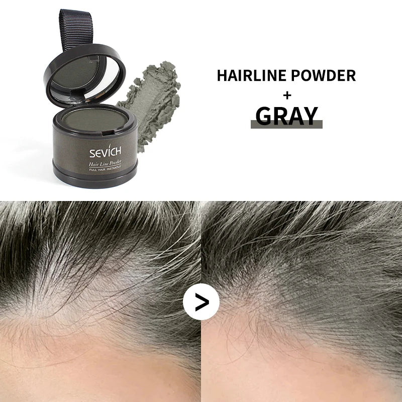 Waterproof Hairline Shadow Powder Instantly Makeup Edge Control Hair Concealer Root Cover Up Gray