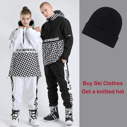 New Ski Suites Adult Winter Waterproof Snowboard Wear Windproof Men Women Skiing Jacket Pant Outdoor Sports Couple Snow Trousers