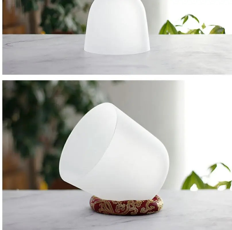 Natural Stone Crystal Chakra Bowl Quartz Bowl Sound Healing Percussion Spiritual Instruments Decorative Mindfulness Yarn Bowl