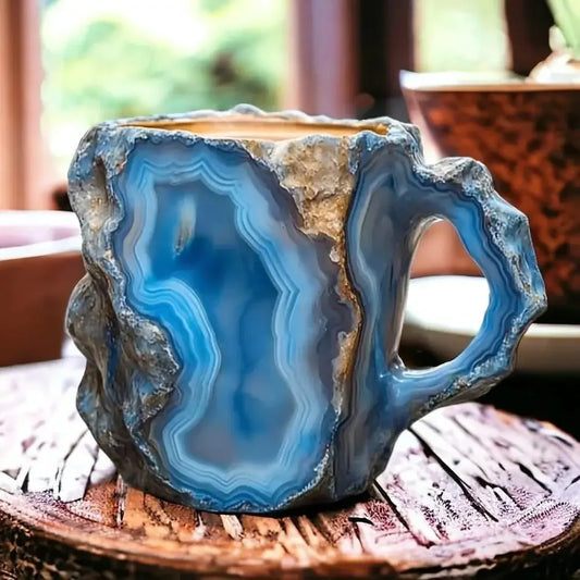 Imitation Mineral Crystal Coffee Mug Simulation Mineral Crystal Resin Coffee Cups Stylish Water Cup Birthday Christmas Gifts