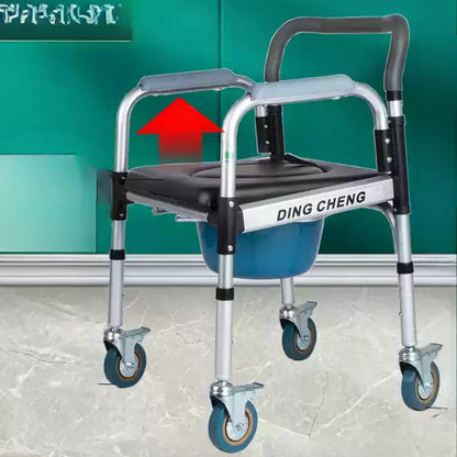 Senior Furniture Folding Hand Brake Trolleys Handle Stool Light Weight Seat Adjustable Luggage Trolley Stainless Steel Chair