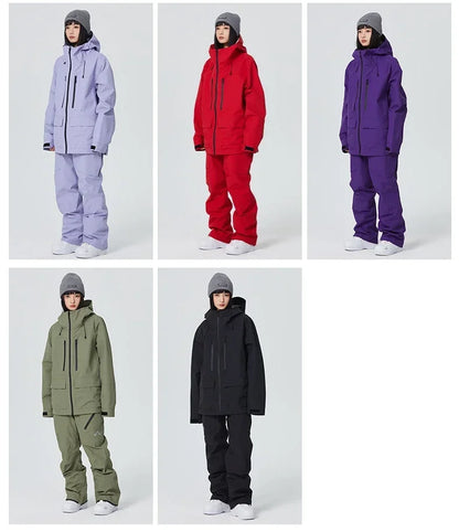 Winter Snowboard Wear Tracksuit New Windproof 2025 Women Ski Clothing Men Outdoor Sport Snow Jacket Pant Sets Couple Skiing Suit
