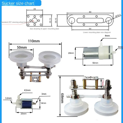 3/6/10/20kg Load Air Pump 1/2/4 Suction Cup For Arduino Robot DIY Kit PWM Control Cable Robot Arm Open Source Programmable Robot