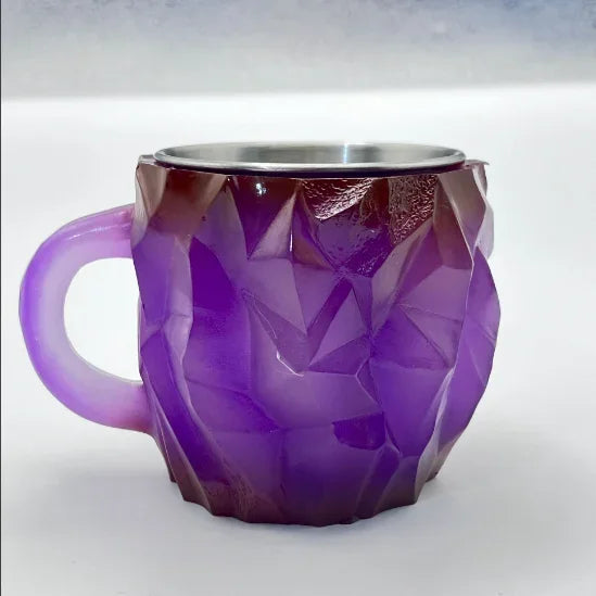 Imitation Mineral Crystal Coffee Mug Simulation Mineral Crystal Resin Coffee Cups Stylish Water Cup Birthday Christmas Gifts