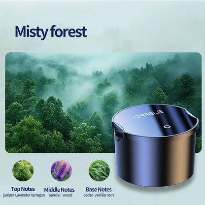 CAFELE Smart Car Air Freshener Diffuse Aromatherapy By Ultrasonic Atomization Auto On/Off Built-in Battery Long Lasting Fresh