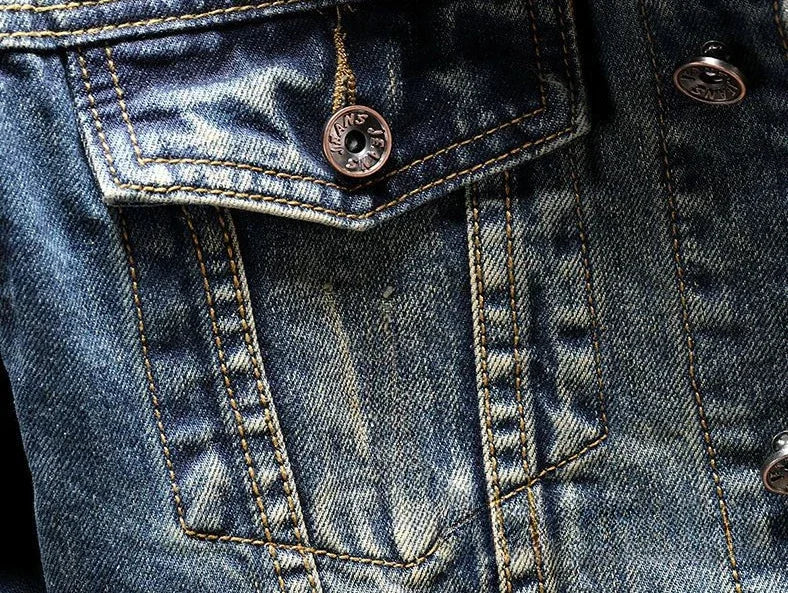 Trendy With Embroidery Autumn Male Jean Coats Designer Y2k Clothing Cheap Price Stylish Cowgirl Aesthetic Low Men's Denim Jacket