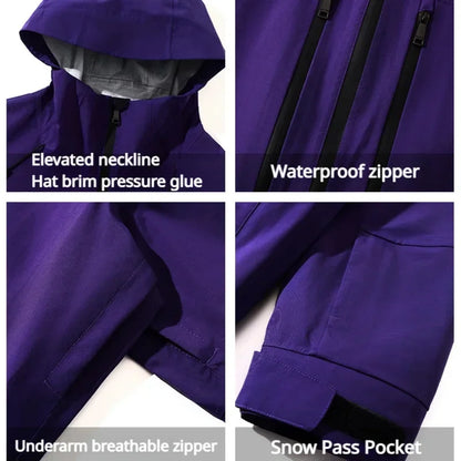 Winter Snowboard Wear Tracksuit New Windproof 2025 Women Ski Clothing Men Outdoor Sport Snow Jacket Pant Sets Couple Skiing Suit
