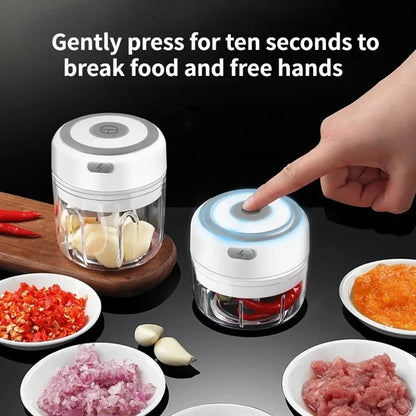 100ML/250ML Mini Electric Garlic Chopper USB Meat Grinder Garlic Masher Machine Sturdy Durable Crushed Ginger Vegetable Crusher