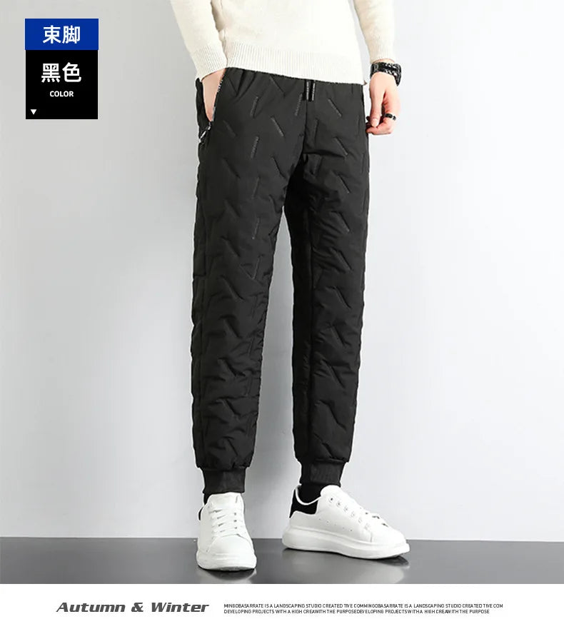 Lamb Plush Cotton Jacket and Winter Pants for Men Plush and Thickened Two-piece Warm Set Cross-border Large Size Coat and Pants