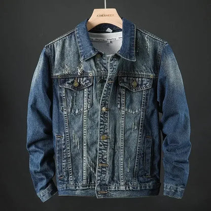 Trendy With Embroidery Autumn Male Jean Coats Designer Y2k Clothing Cheap Price Stylish Cowgirl Aesthetic Low Men's Denim Jacket