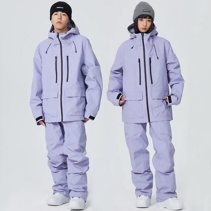 Winter Snowboard Wear Tracksuit New Windproof 2025 Women Ski Clothing Men Outdoor Sport Snow Jacket Pant Sets Couple Skiing Suit