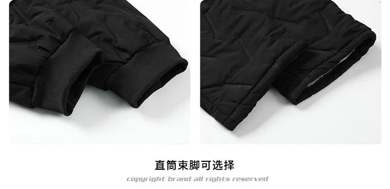 Lamb Plush Cotton Jacket and Winter Pants for Men Plush and Thickened Two-piece Warm Set Cross-border Large Size Coat and Pants
