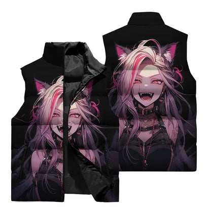 Jinx Anime Printed Pattern 3d Vest Winter New Men's Vest Jacket Street Fashion Clothing Slim Style Fabric Soft Men's Clothing