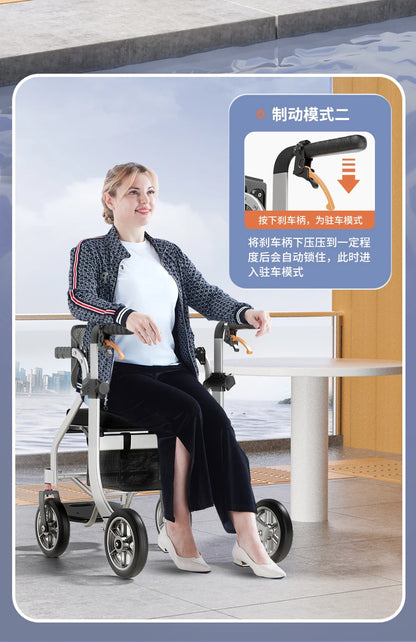 Assist Devices Senior Chairs Luggage Trolley Portable Device Senior Chairs Hand Brake Krzesło Prysznicowe Senior Furniture