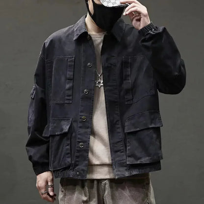 Men's Denim Jacket Loose Male Jean Coats New In Vintage Korean Popular Clothes Trendy Aesthetic Winter Outerwear Low Cost Y2k
