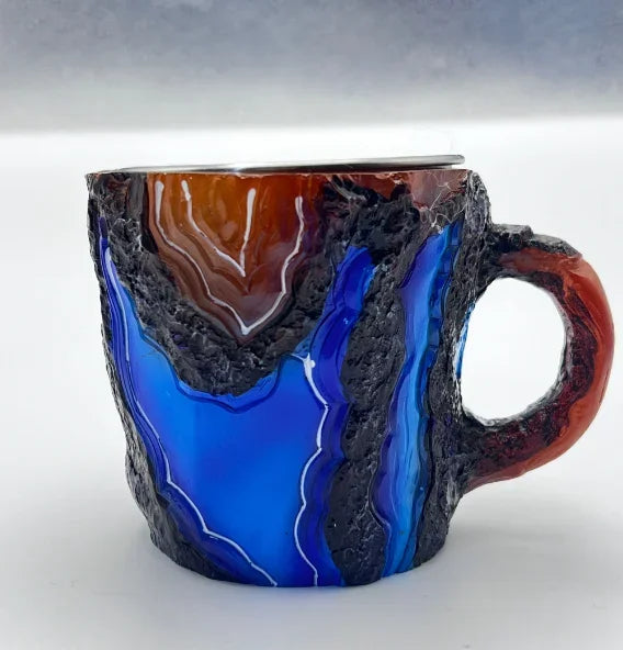 Imitation Mineral Crystal Coffee Mug Simulation Mineral Crystal Resin Coffee Cups Stylish Water Cup Birthday Christmas Gifts