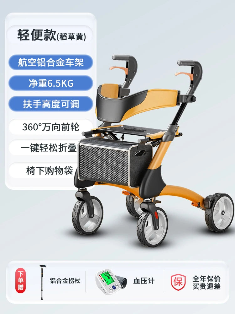 Assist Devices Senior Chairs Luggage Trolley Portable Device Senior Chairs Hand Brake Krzesło Prysznicowe Senior Furniture