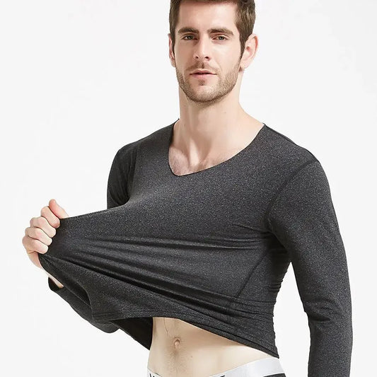 Men's Thermal Underwear Set Velvet Mid-thick Winter Warm Long Johns Shirts & Tops Bottom Suit Outdoor Sports Base Layer