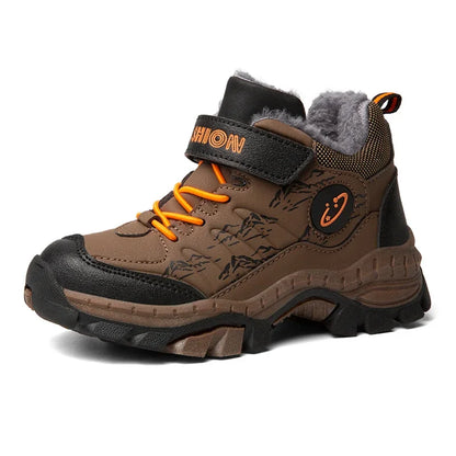 Winter Children Shoes Short Boy Boots Fashion Outdoor Non-slip Plush Sneaker Kids Boy Snow Boots Sports Hiking Cotton Shoes