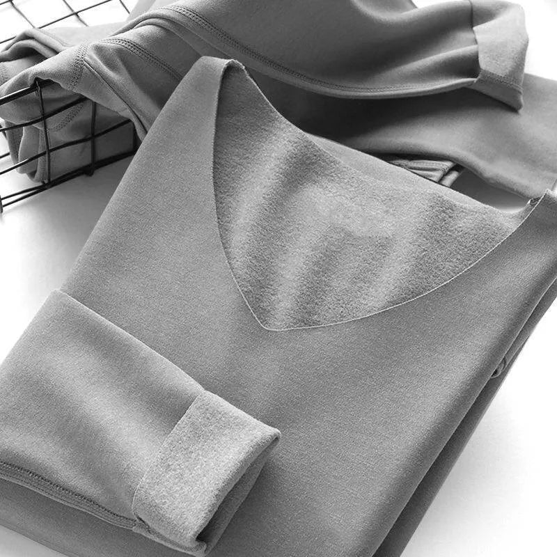 Men's Thermal Underwear Set Velvet Mid-thick Winter Warm Long Johns Shirts & Tops Bottom Suit Outdoor Sports Base Layer